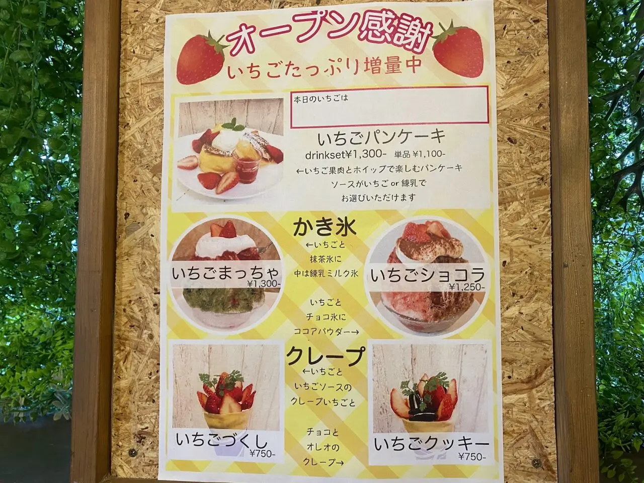 「未来氷カフェ」の期間限定メニュー