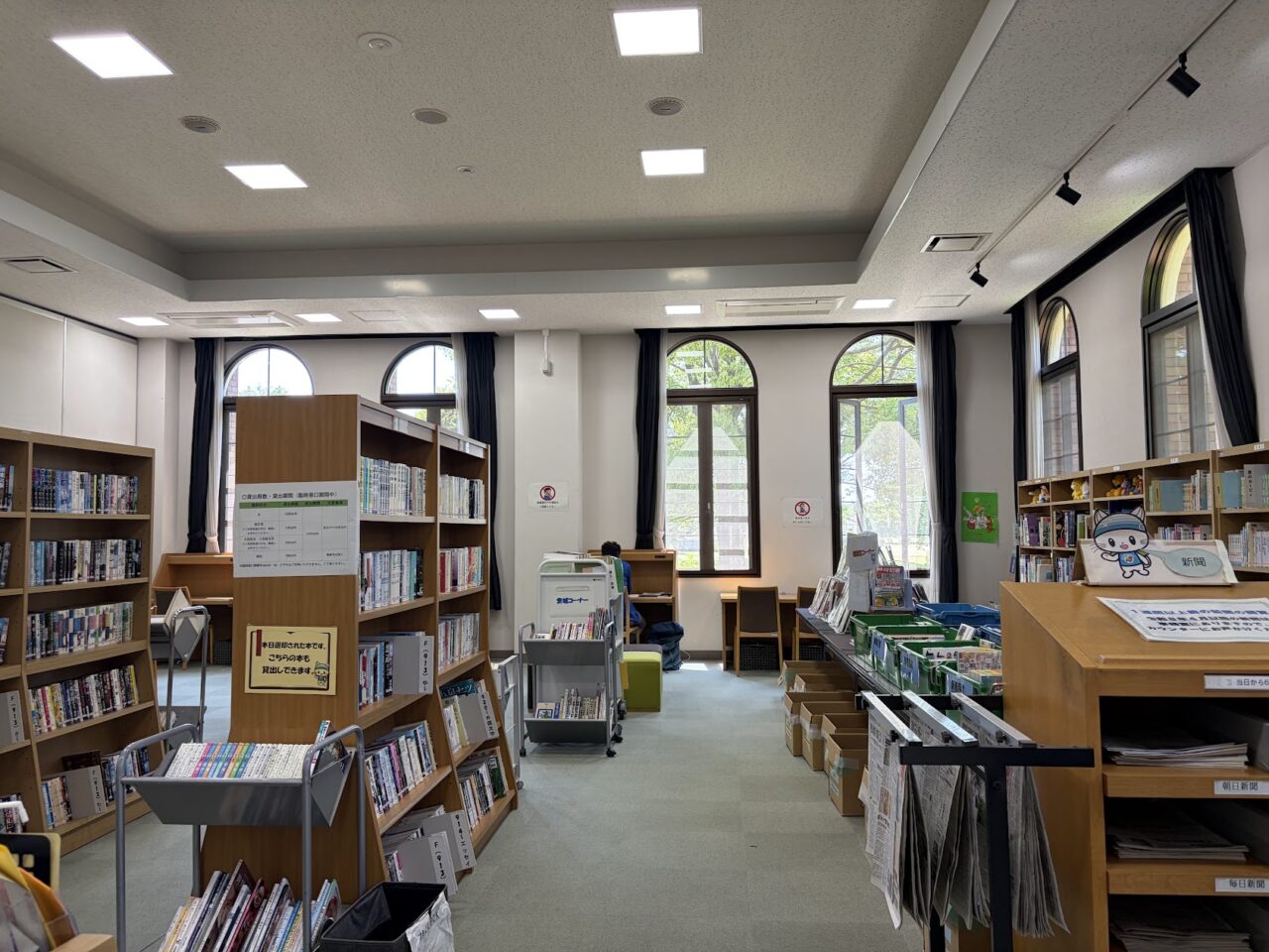 かすみがうら市立図書館臨時窓口内