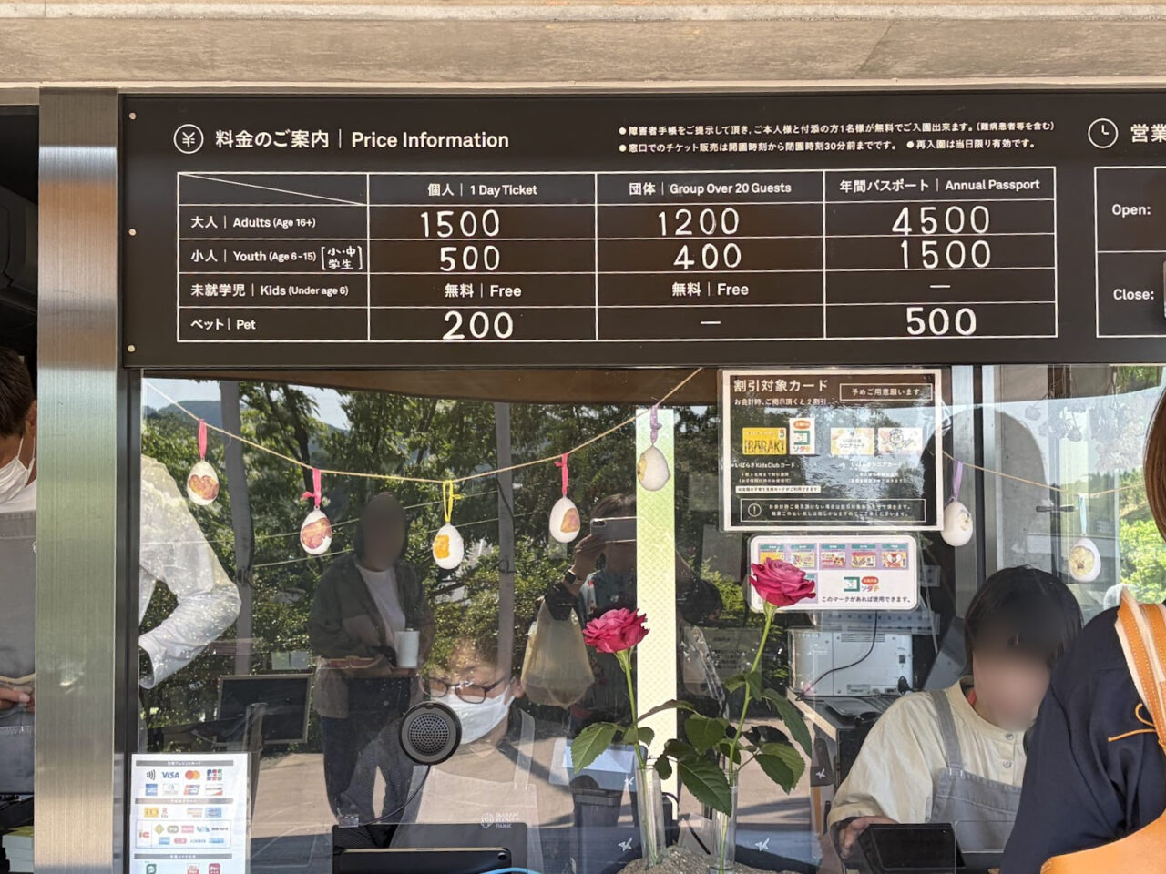 「いばらきフラワーパーク」内の入園料v