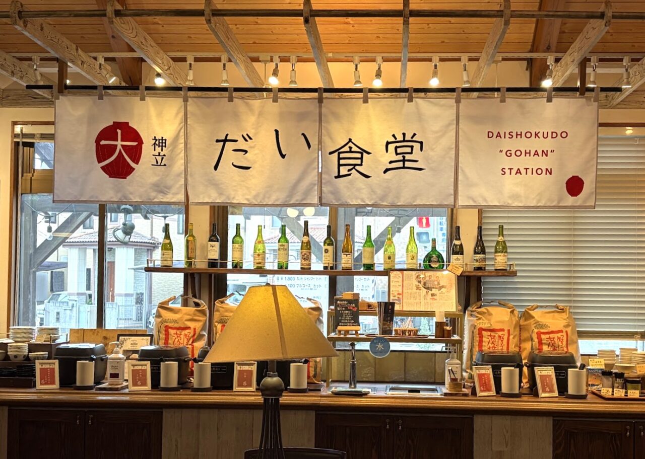 だい食堂のビュッフェ台