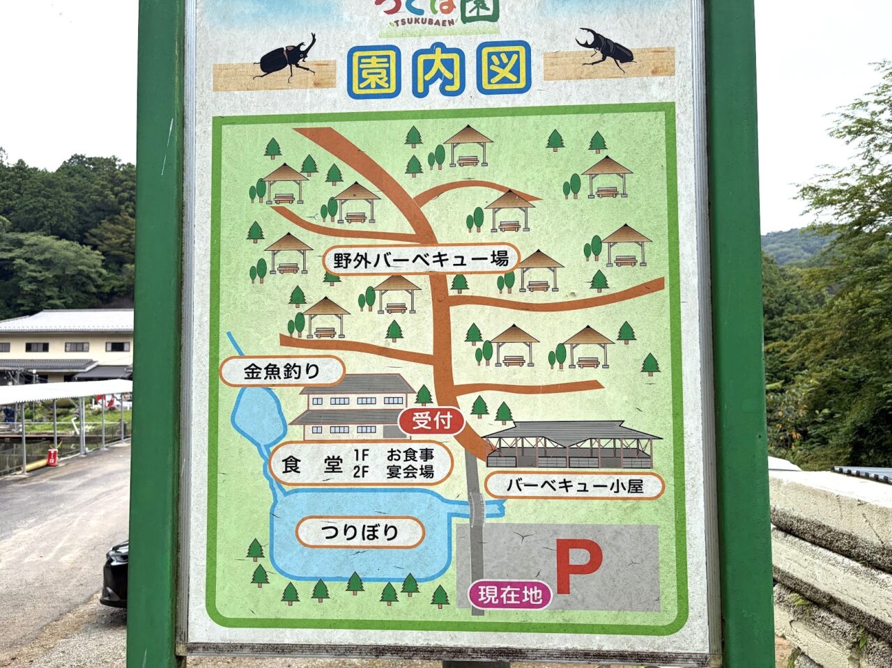フィッシングパークつくば園の園内図