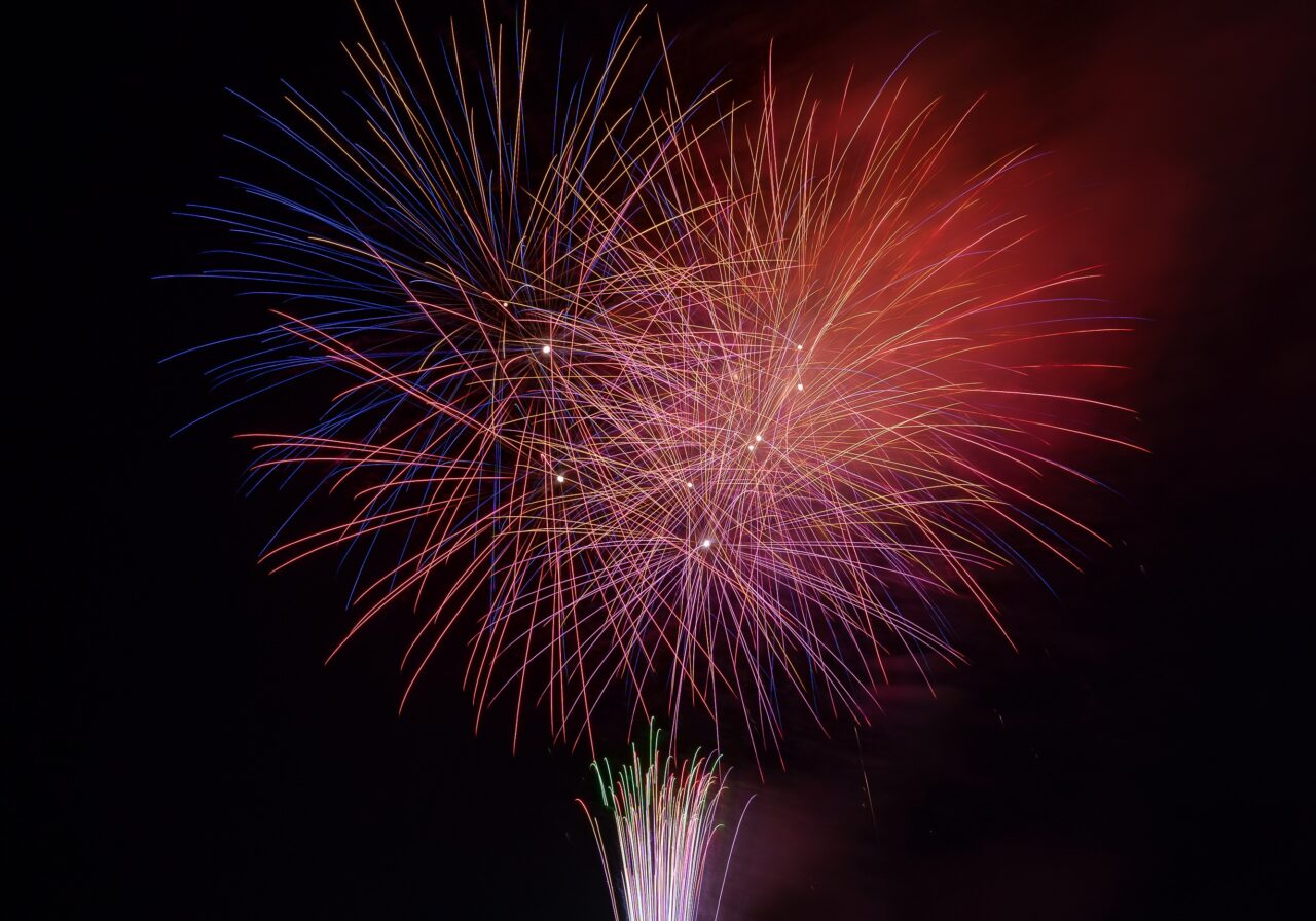 あゆみ祭りの打ち上げ花火