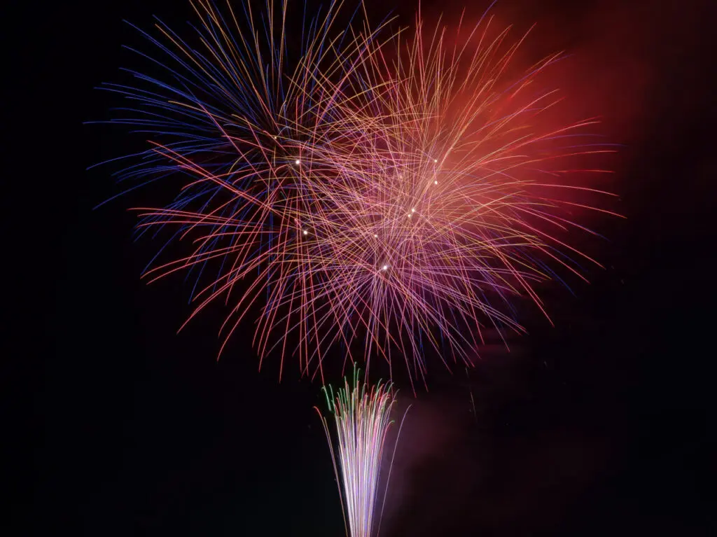 あゆみ祭りの打ち上げ花火