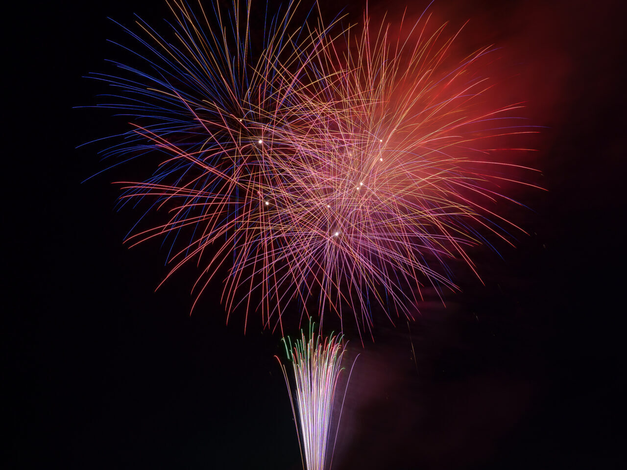 あゆみ祭りの打ち上げ花火