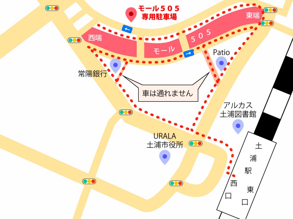 モール505駐車場の地図
