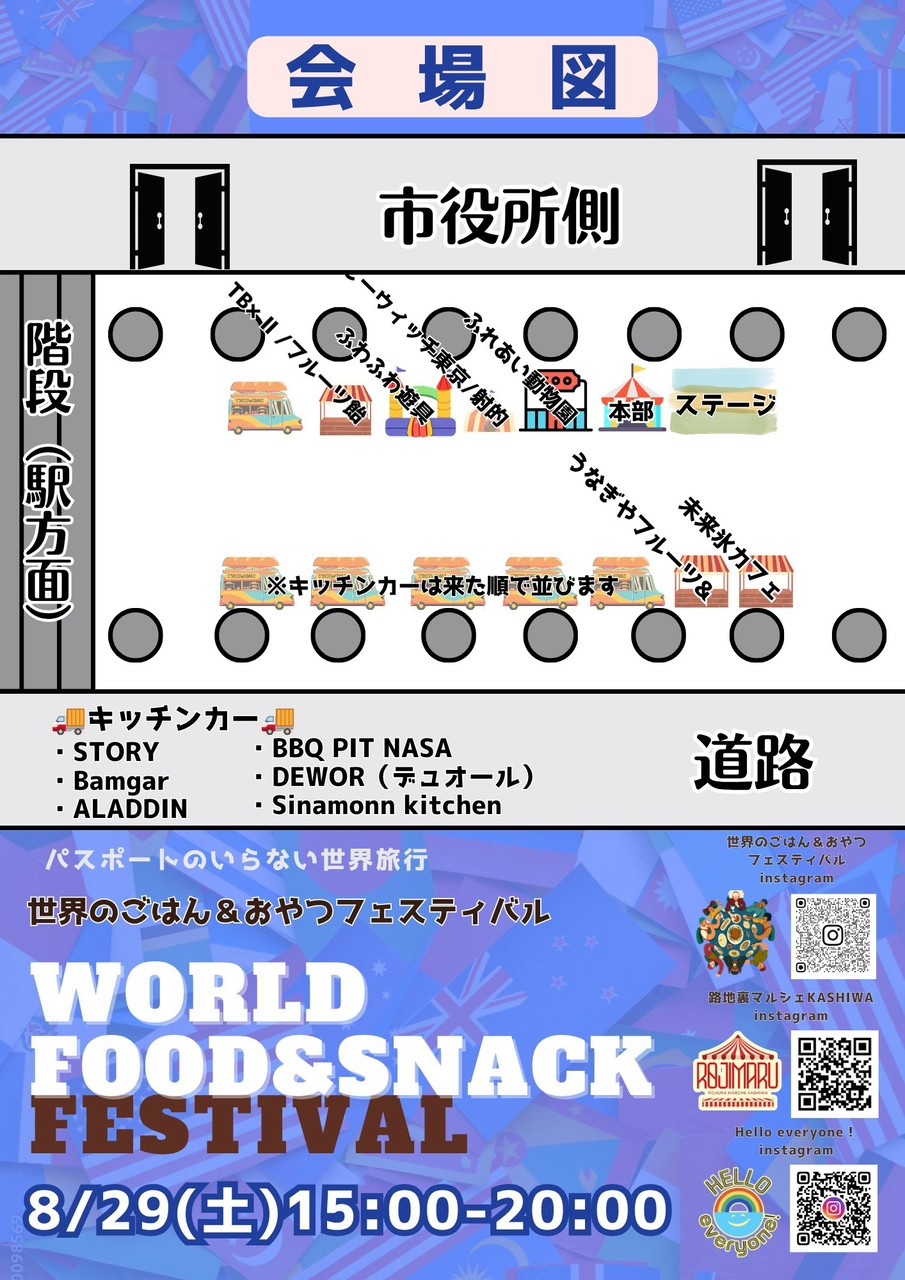 世界のグルメおやつフェスティバルの配置図