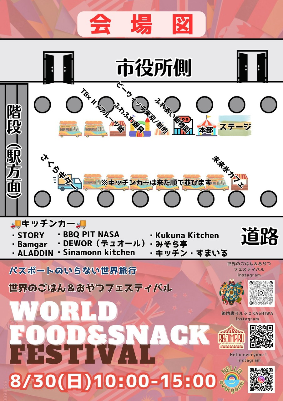 世界のグルメおやつフェスティバルの配置図